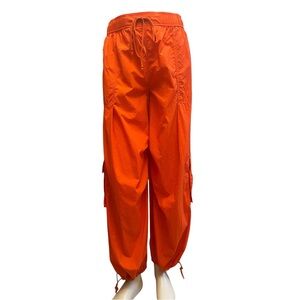 Daily Practice X Anthropologie Base Jump Parachute Cargo Pants Orange Size S